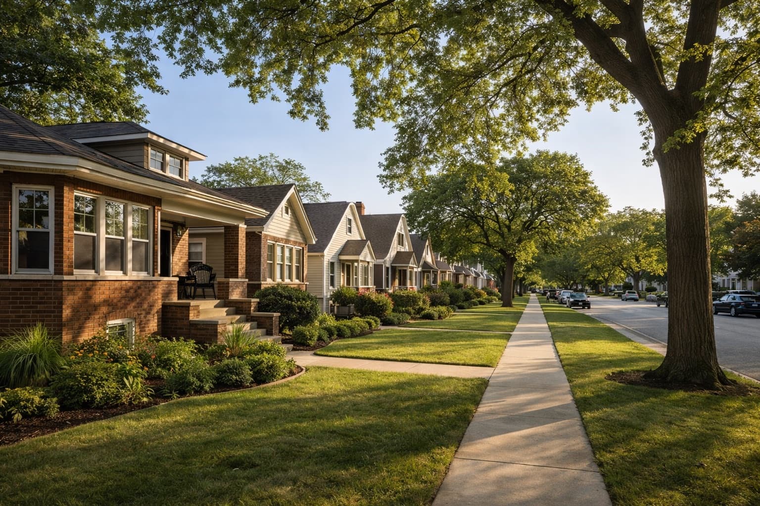 Residential neighborhood in Lakeview, Chicago