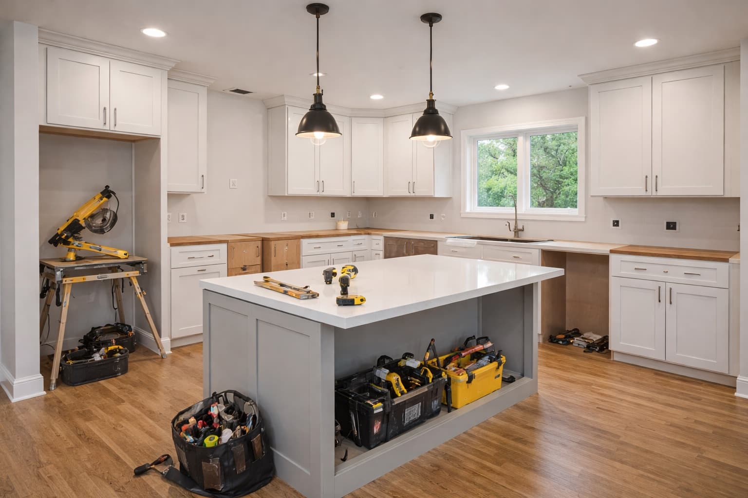 Kitchen remodeling in progress